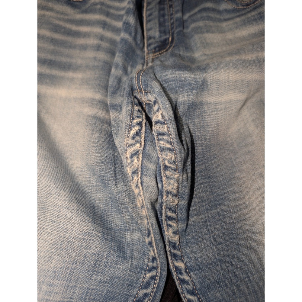 Womens Bke Denim Payton Bootcut Distressed Jeans Size 31X33 1/2 Medium Wash - Picture 6 of 14